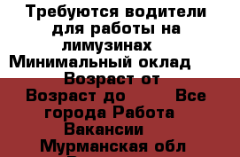 Требуются водители для работы на лимузинах. › Минимальный оклад ­ 40 000 › Возраст от ­ 28 › Возраст до ­ 50 - Все города Работа » Вакансии   . Мурманская обл.,Видяево нп